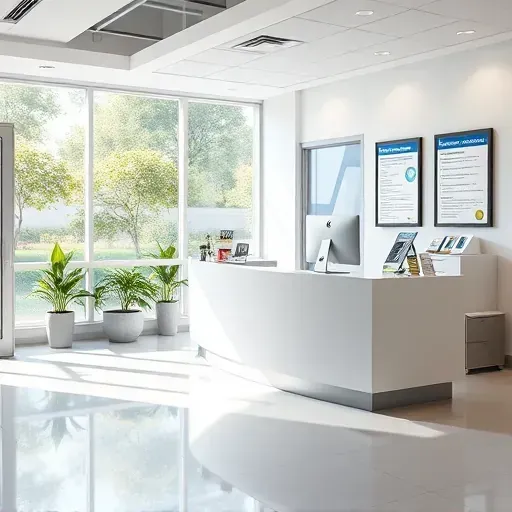 Modern healthcare office in Pembroke Pines FL with reception, brochures, artwork, and natural light highlighting Medicare education