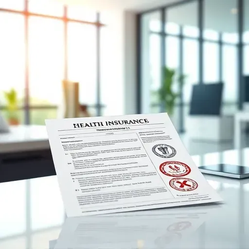 Completed health insurance document on a desk in Pembroke Pines, Florida, emphasizing professionalism and clarity.