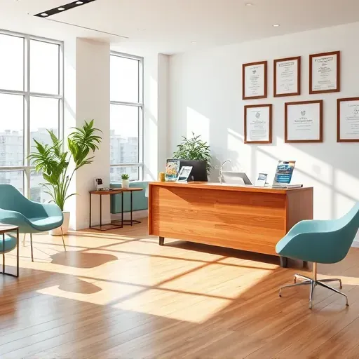 Health insurance office in Riviera Beach FL featuring modern decor, natural light, and a professional inviting atmosphere.