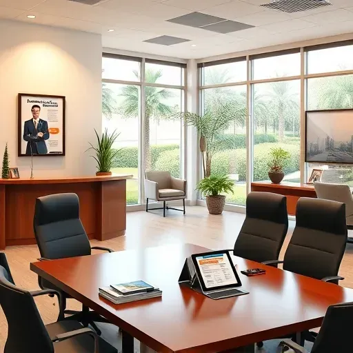 Inviting office environment for Medicare consultations in Pembroke Pines, featuring a modern reception and conference area.