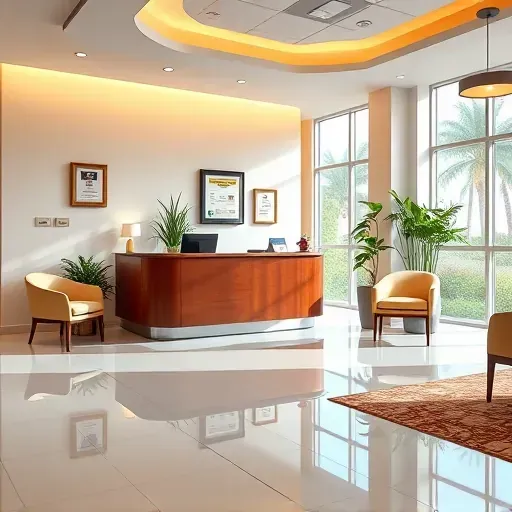 Health insurance office in Boynton Beach with modern decor, welcoming colors, and professional touches throughout.