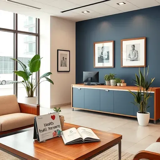 Completed health insurance office in Fort Lauderdale featuring modern decor, inviting reception, and natural light.