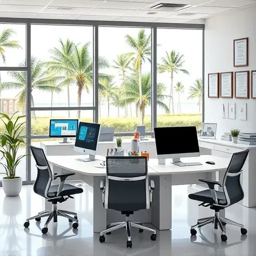 Personalized Medicare Consultation office in Pembroke Pines, featuring modern decor, natural light, and health materials.