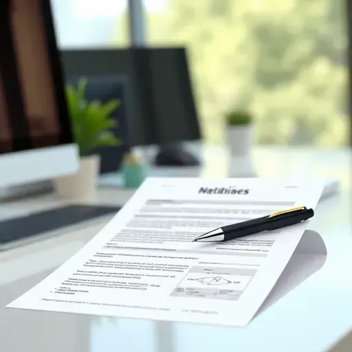 Completed health insurance document on a desk in Pembroke Pines FL with a pen and paperwork spread out.