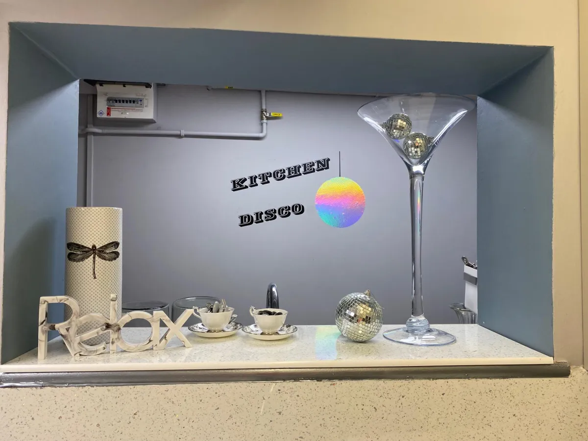 Kitchen disco themed wall art