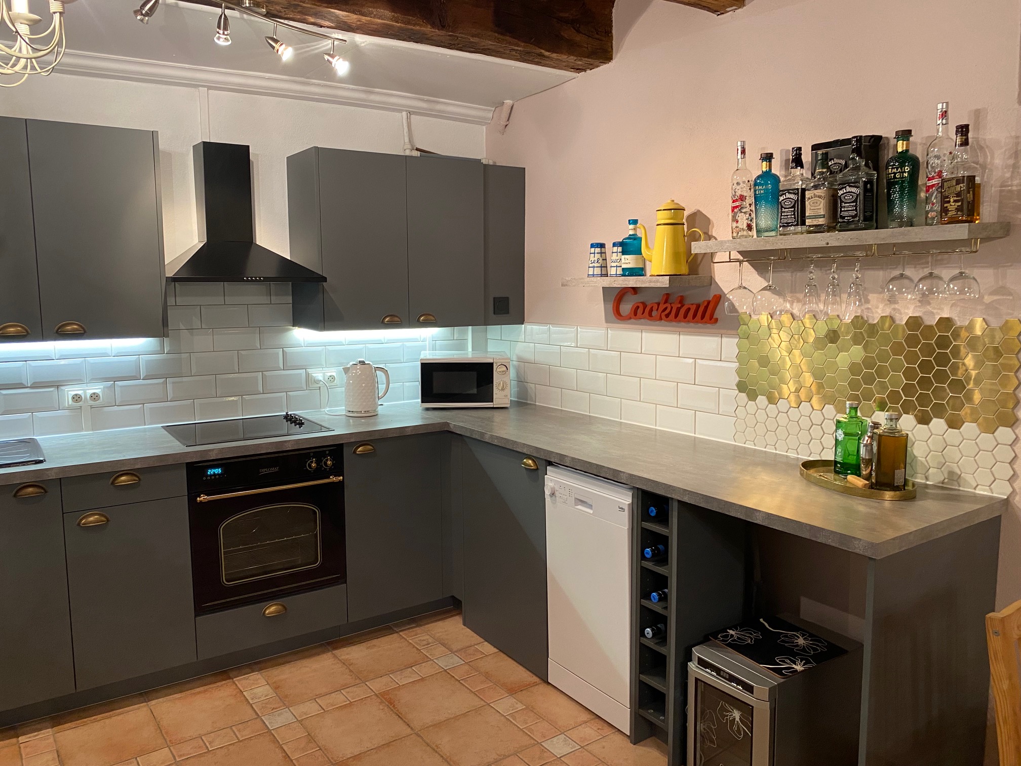 Vintage wall sign in living room