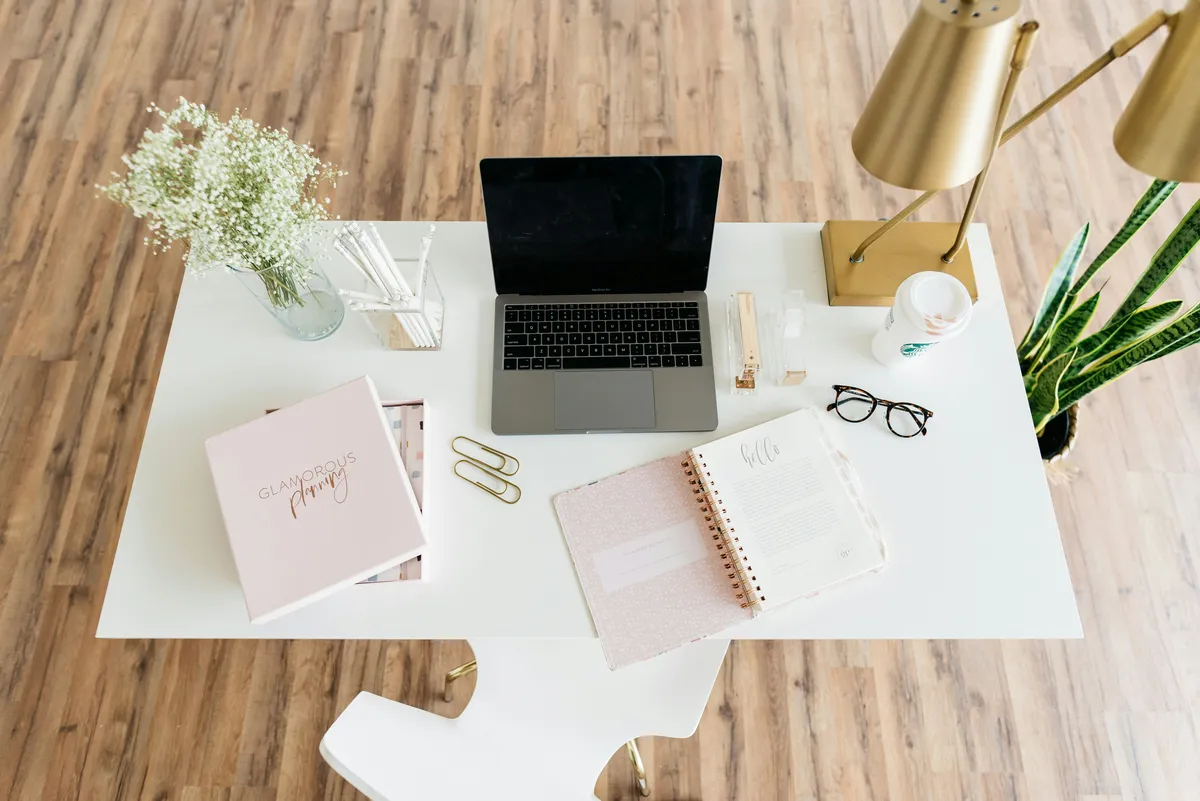 laptop on desk