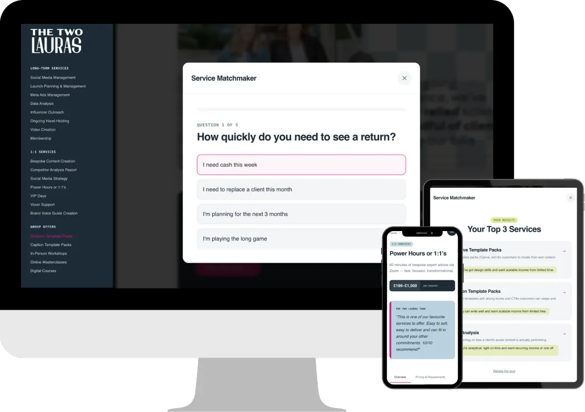 Editorial Device Stack showing the platform on desktop, tablet, and mobile