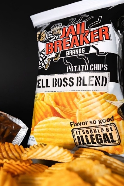 Jail Breaker potato chips display