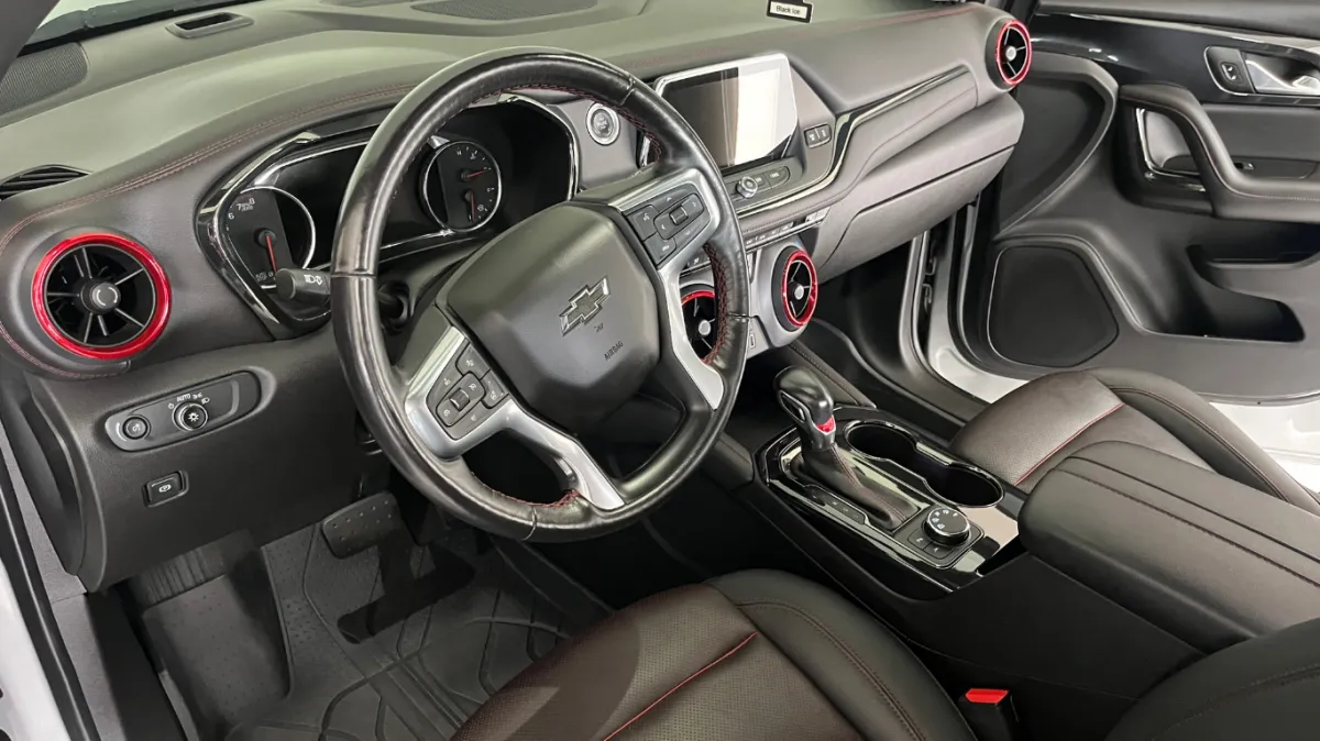 Chevy SUV interior after professional car detailing service in Eau Claire WI with spotless seats and dashboard