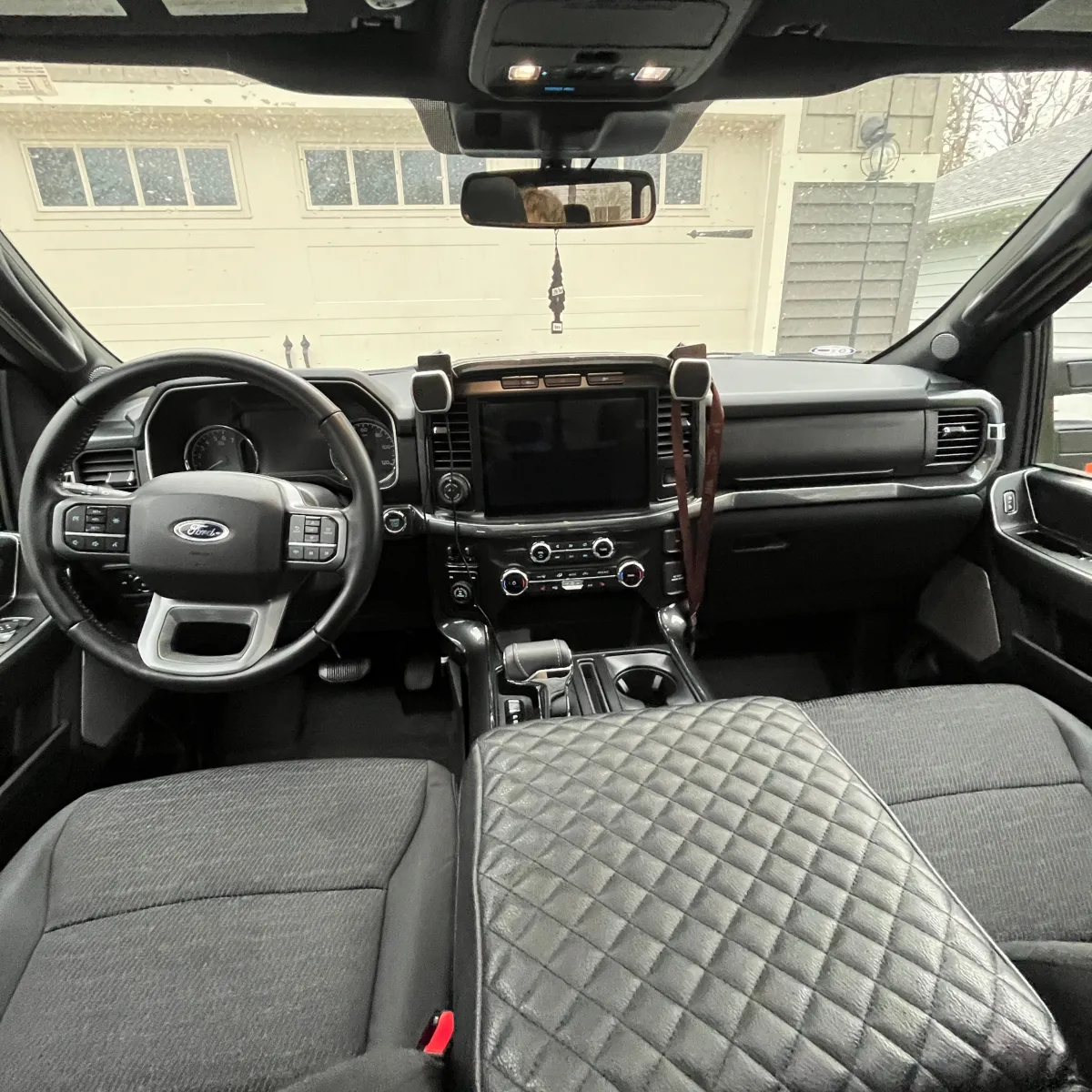 Ford F-150 interior detailing and leather conditioning service in Menomonie WI for clean and protected work truck interior