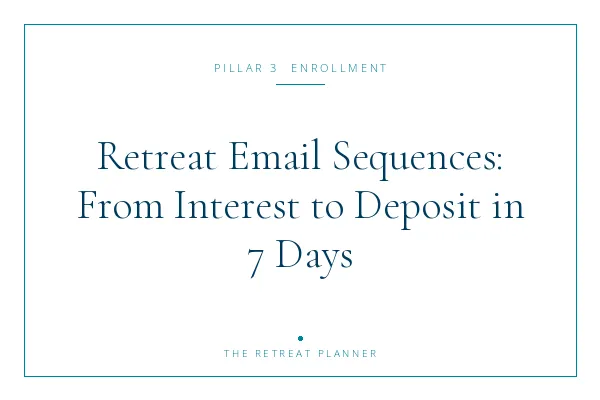 Retreat Email Sequences: From Interest to Deposit in 7 Days