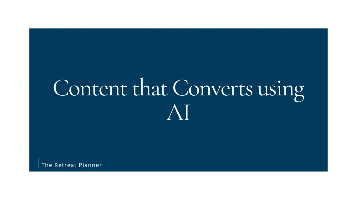 Content that Converts using AI 