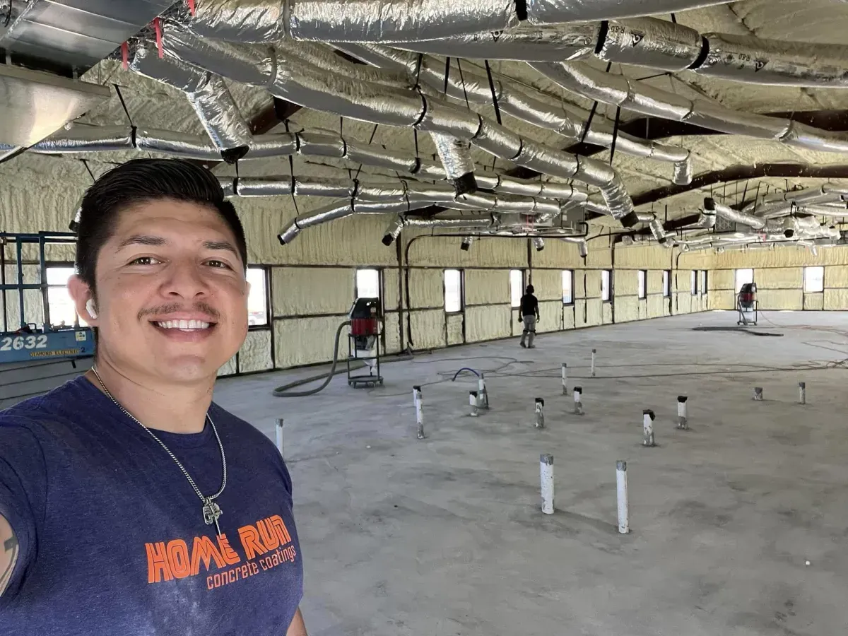 Edward Chavez Jr., owner of Home Run Concrete Coatings in Midland, TX
