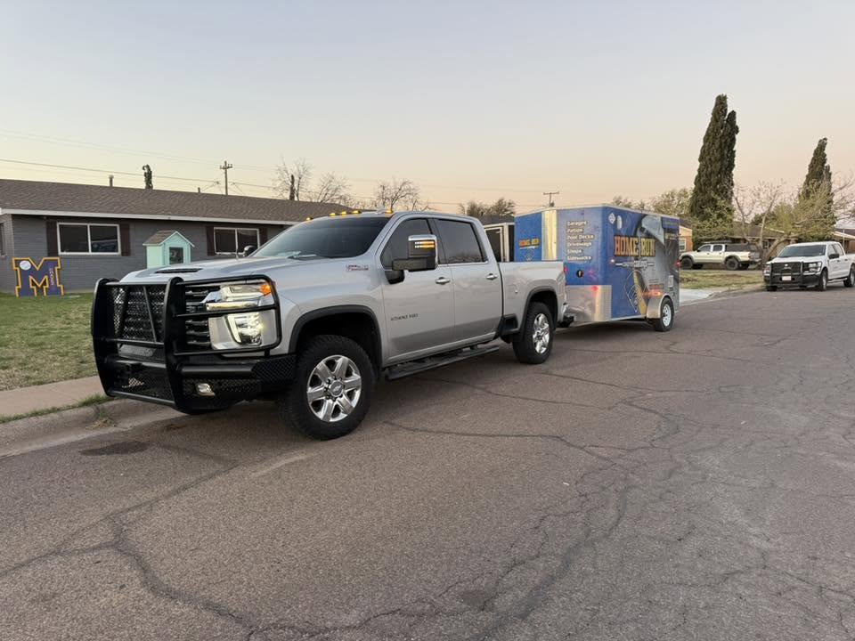 Home Run Concrete Coatings truck in Midland, TX
