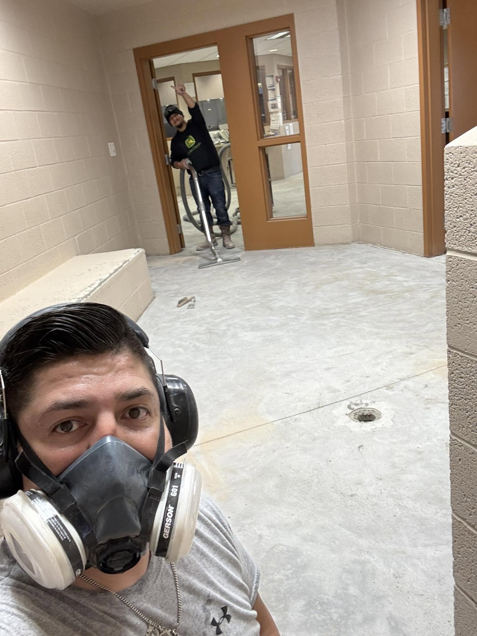 Home Run Concrete Coatings crew installing a floor in Midland, TX