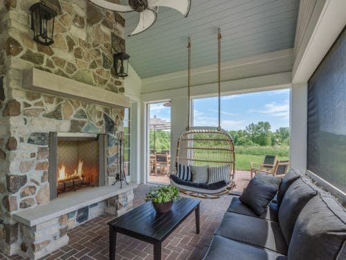 Outdoor Fireplace Construction 