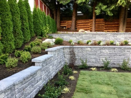 Retaining Wall Installation 