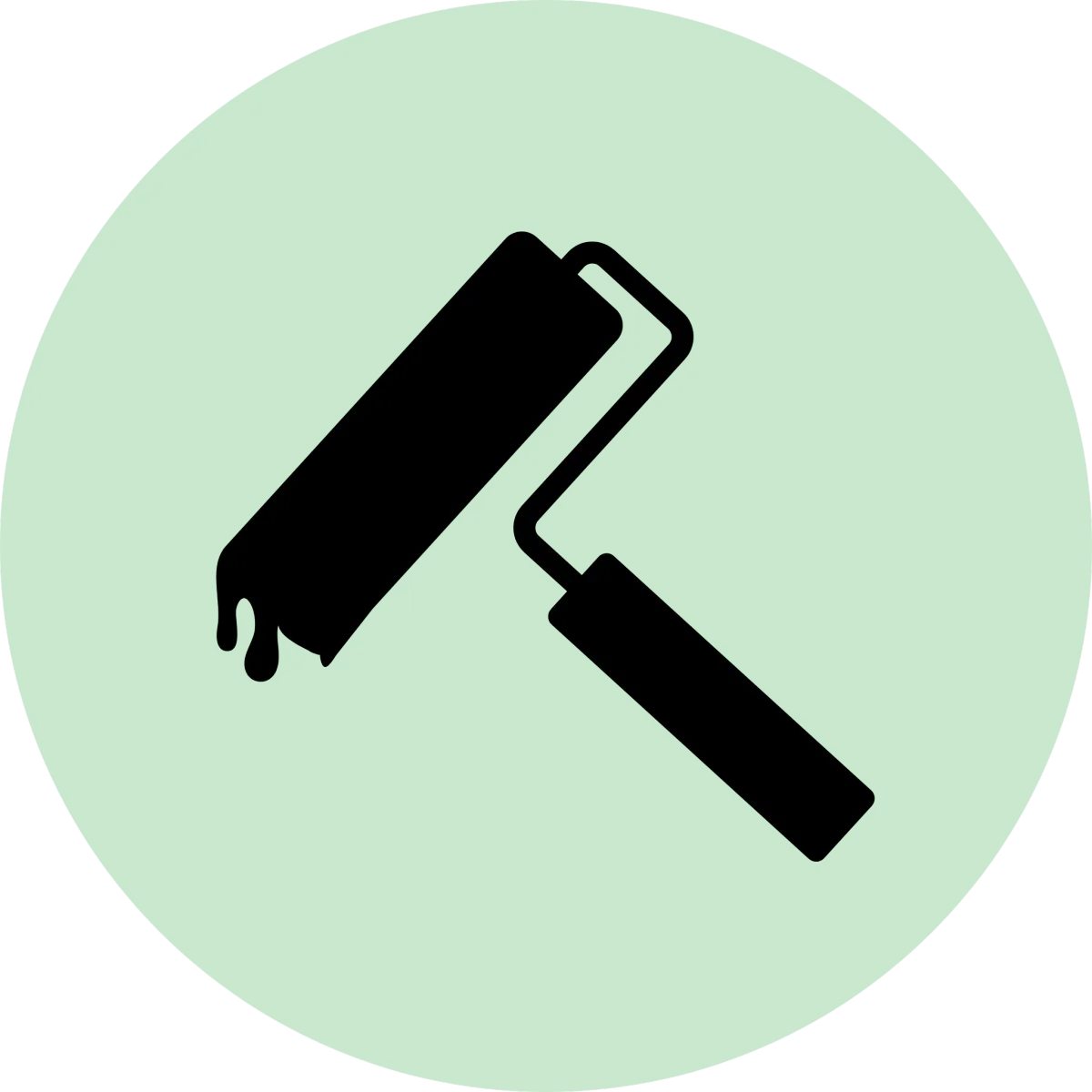 Icon of a paint roller for painting services.