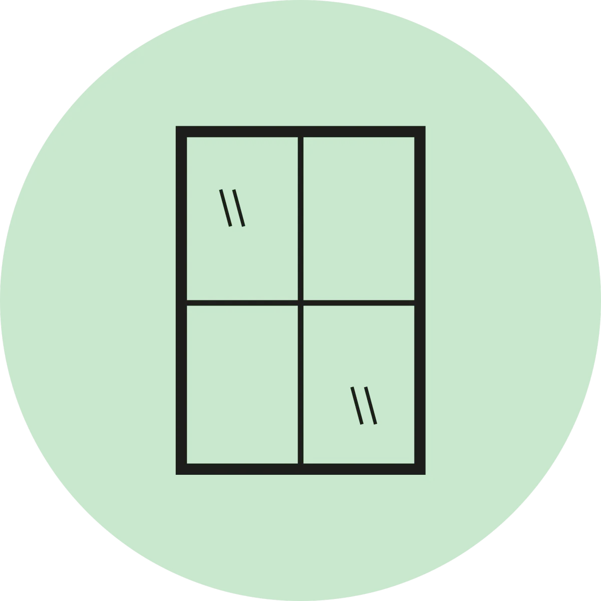 Icon of a window for window services.