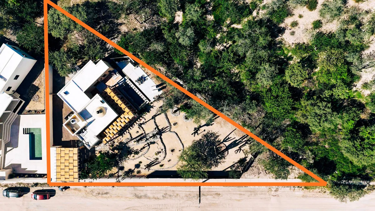 Example of a google earth property boundaries image in La Paz BCS Mexico | Dream Baja Realty
