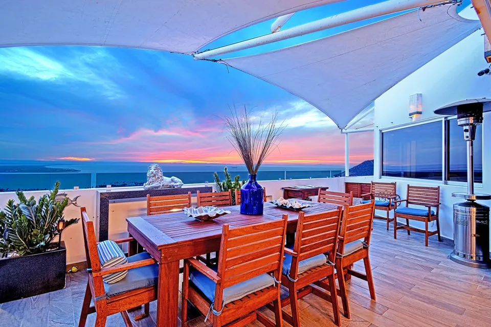 Views of the Bay of La Paz sunset from Lomas de Palmira, La Paz Mexico Dream Baja Realty