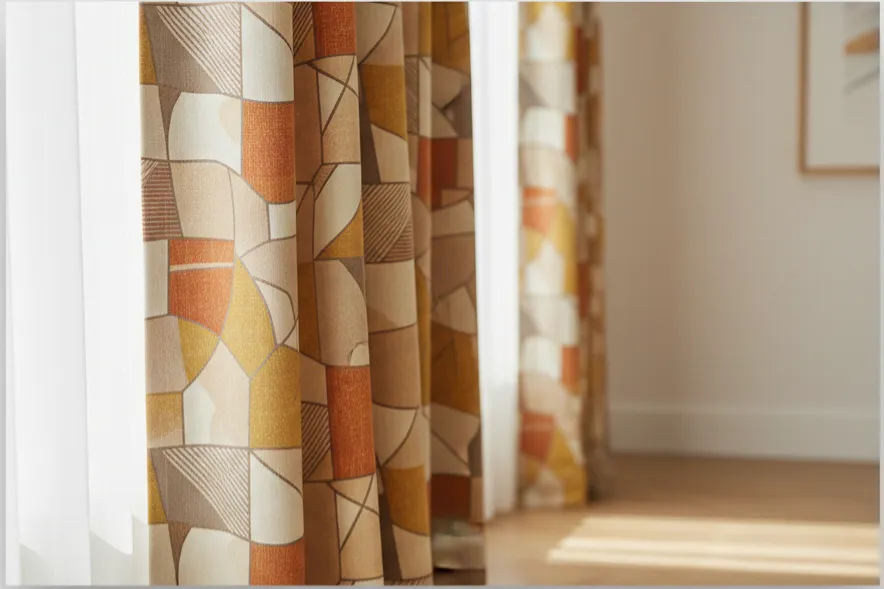Geometric and abstract curtains for modern homes in Bengaluru