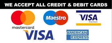 we accept all major credit & debit cards