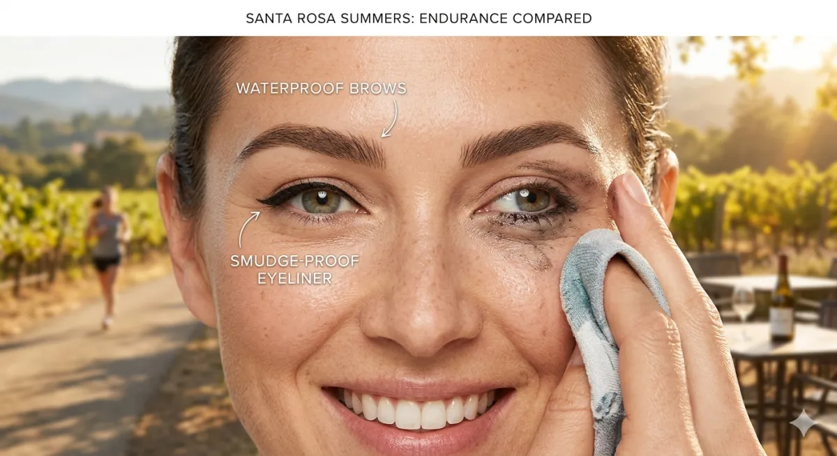 WATERPROOF BROWS & SMUDGE-PROOF EYELINER FOR SANTA ROSA SUMMERS