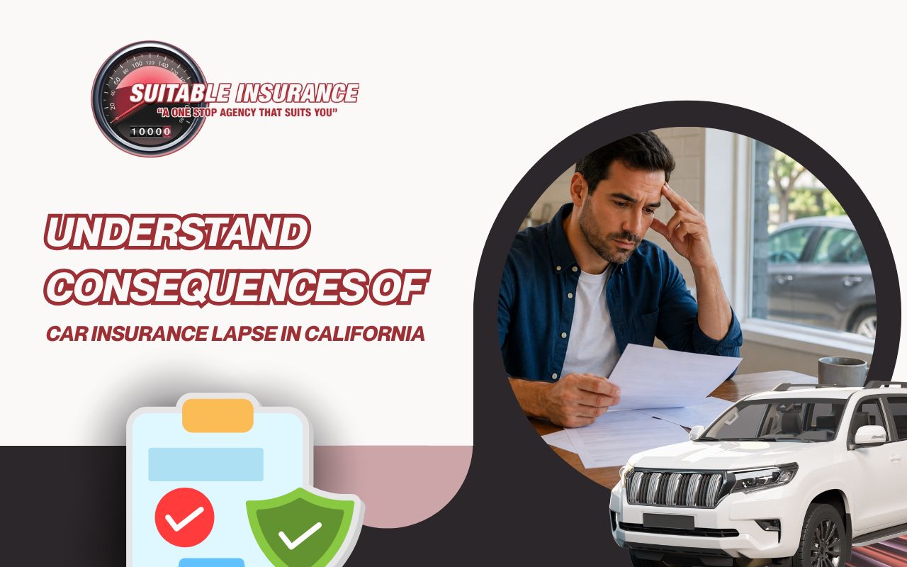 Driver reviewing documents after a car insurance lapse in California