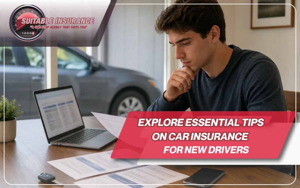 New driver reviewing car insurance coverage options
