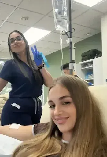 Patient after Long COVID Blood Cleanse session