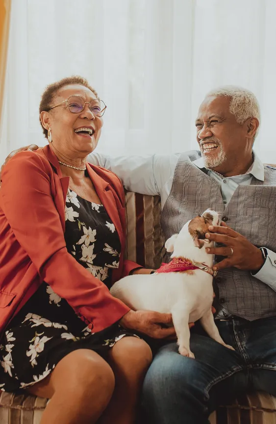 african american senior couple