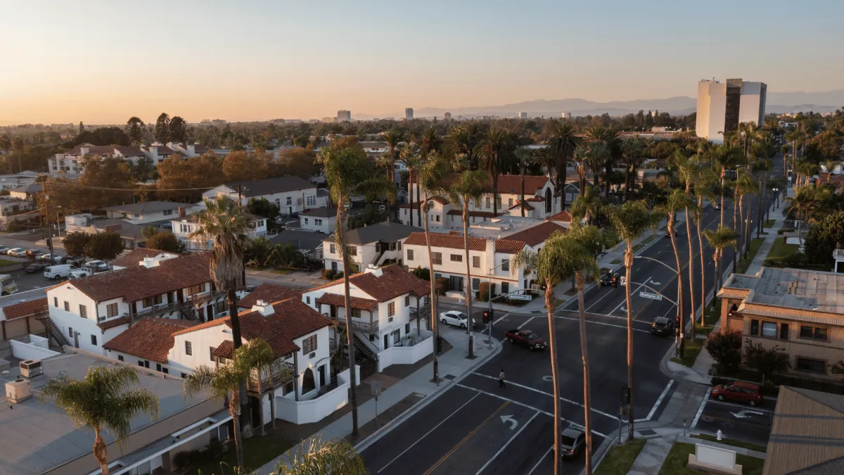 Garden Grove residential area representing senior downsizing and family transition support.