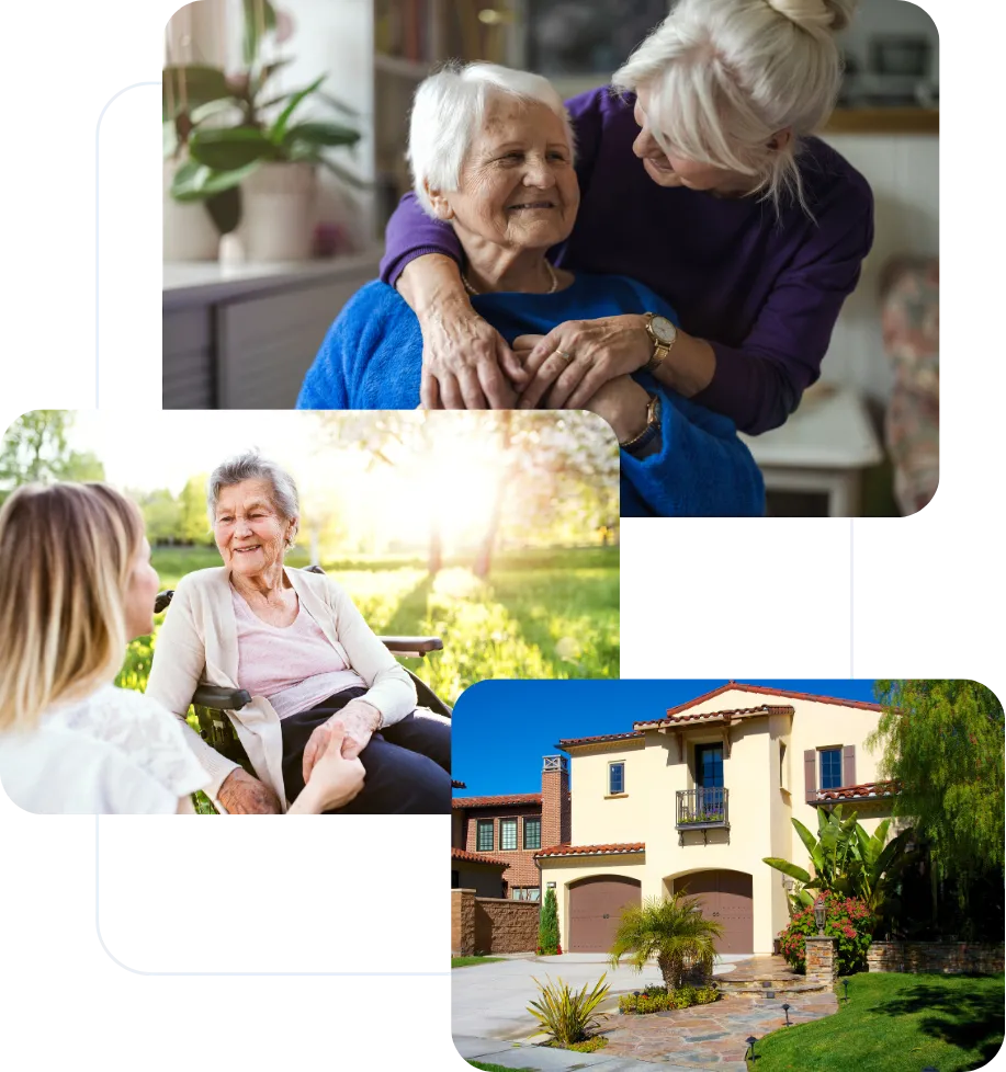 seniors being cared for while downsizing from large house