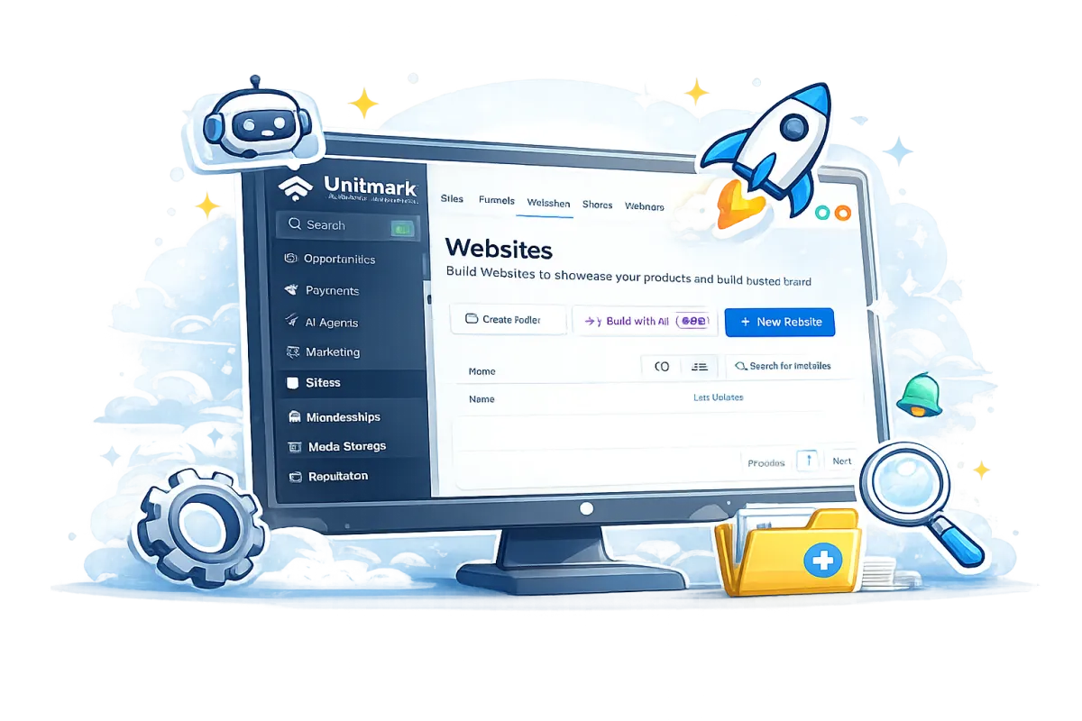 خدمة تصميم وإنشاء المواقع من يونت مارك