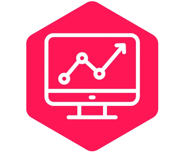 Monday.com SaaS tech platform implementation support depicted by growth icon on computer screen