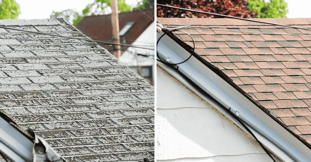 before and after house roof tile