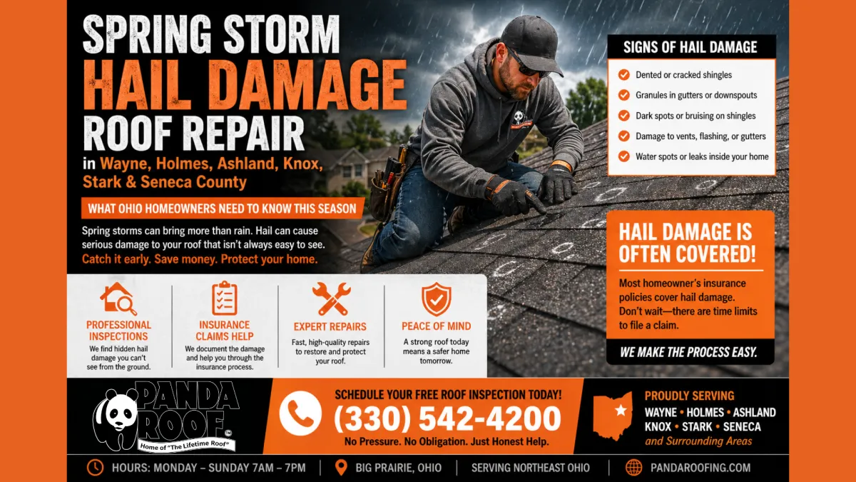 Spring Storm Hail Damage Image