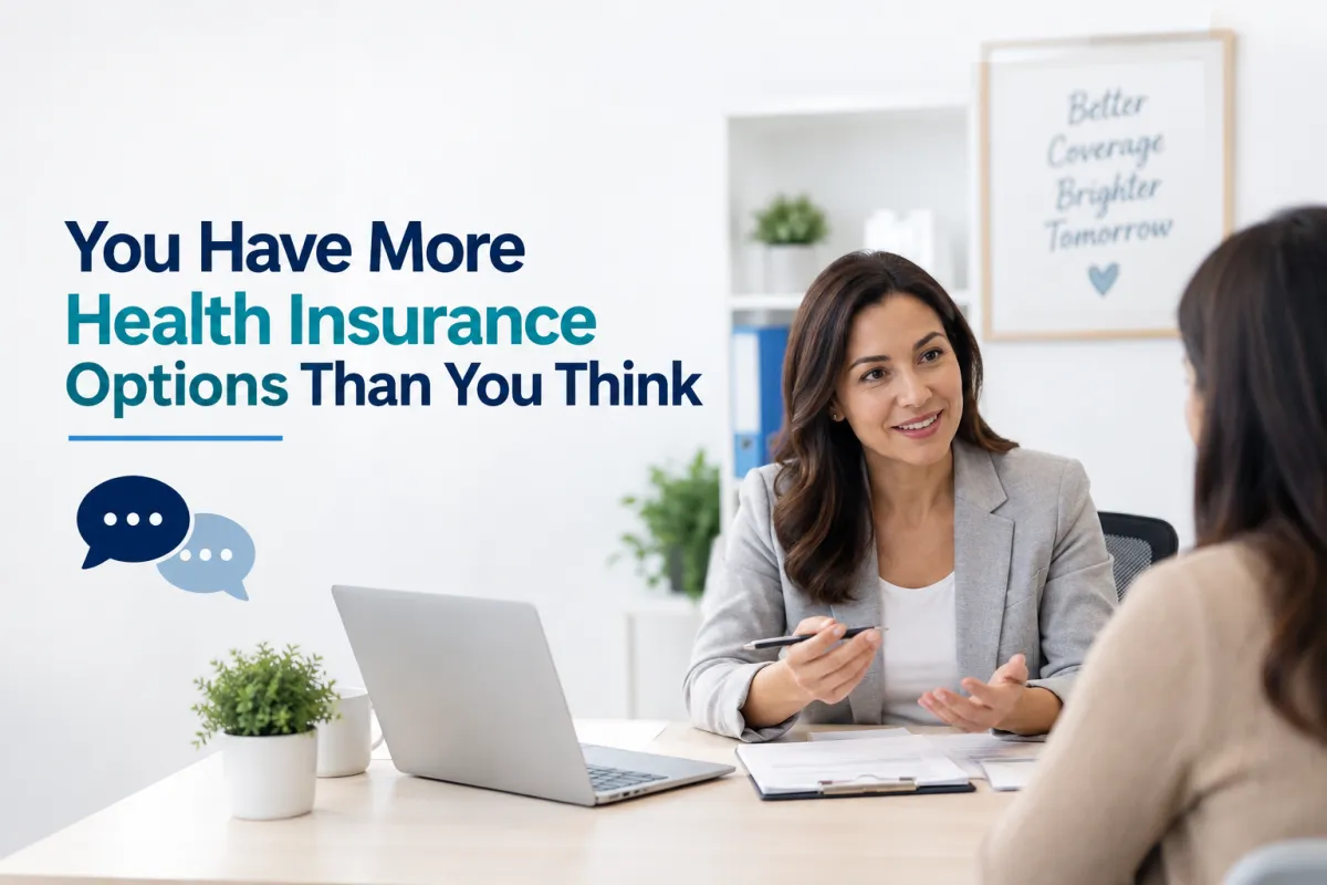 Insurance advisor discussing health insurance coverage options with a client