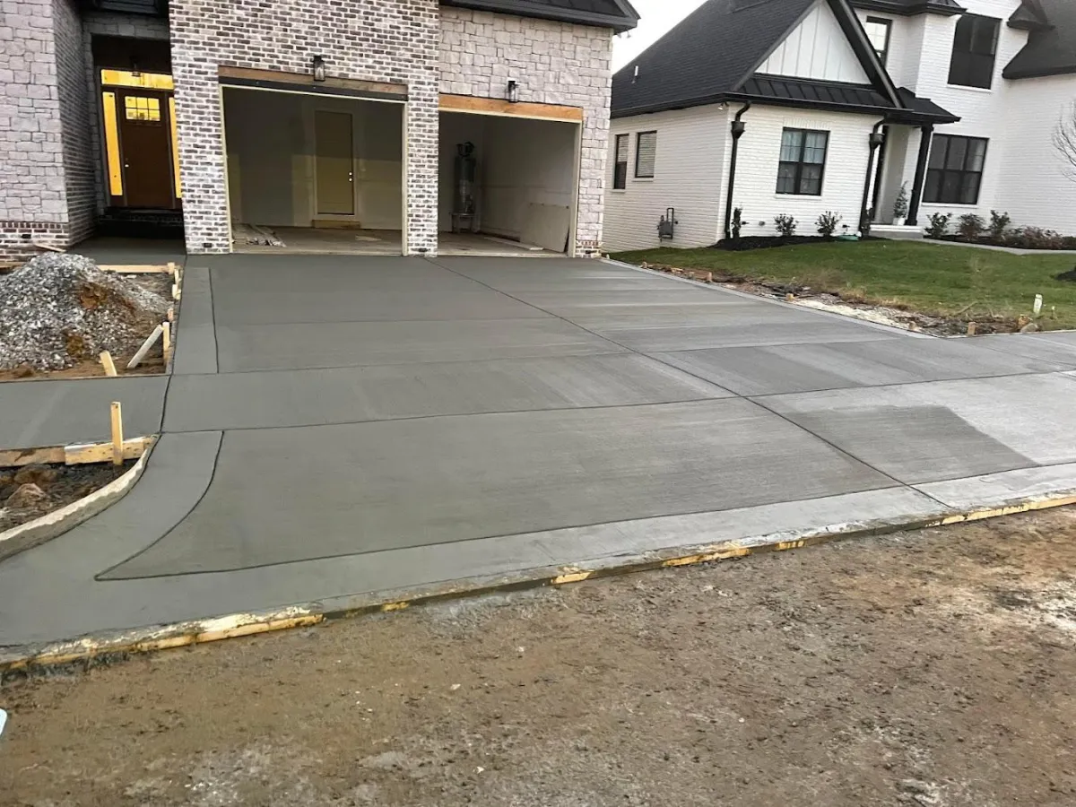 beautiful concrete driveway project in knox county - Focus Construction TN