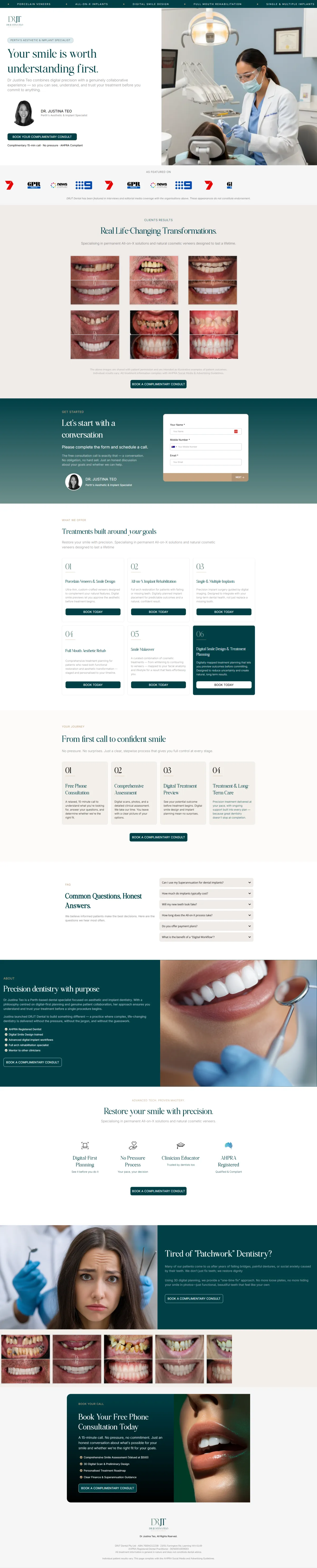 Landing page example