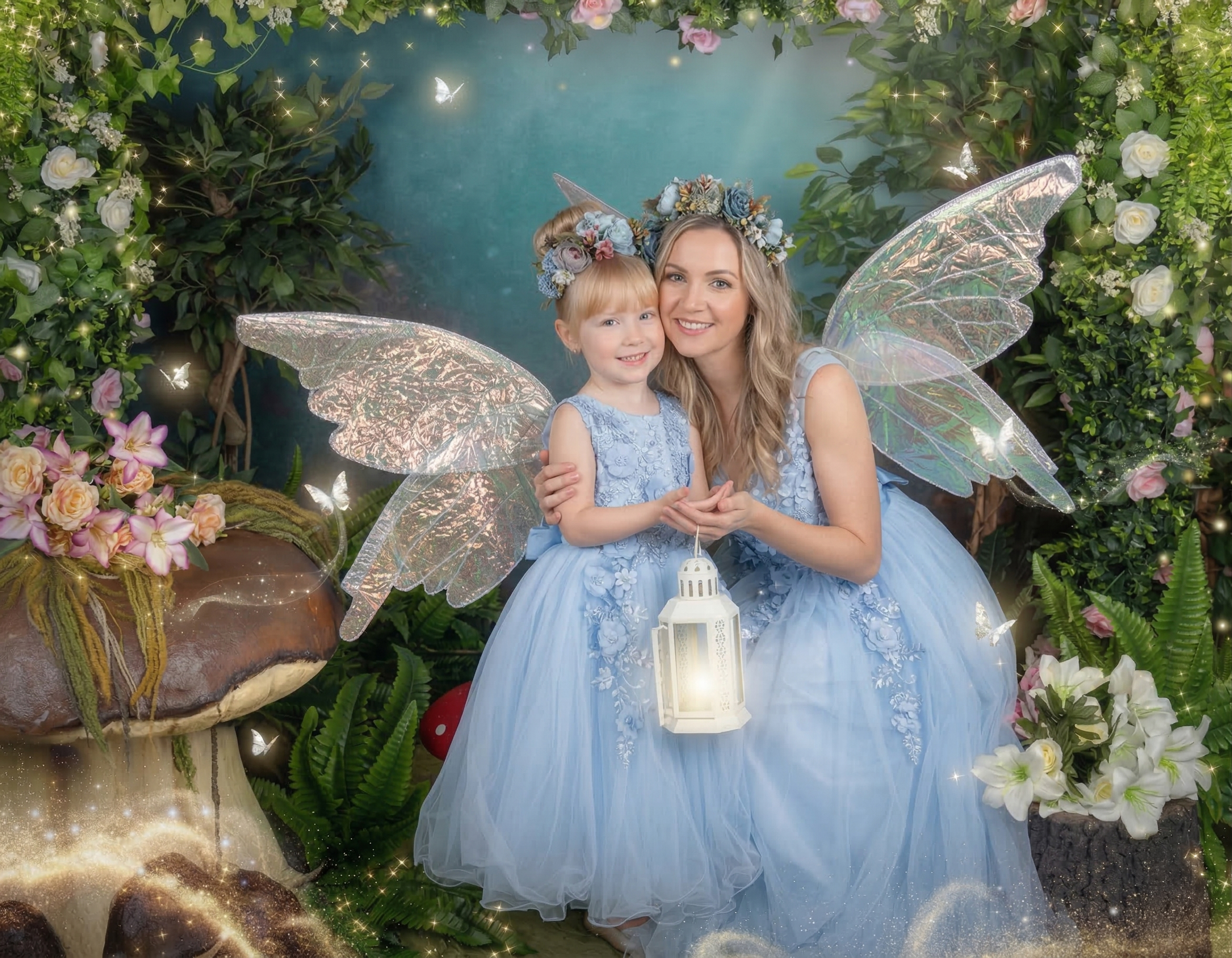 Young boy with a prop sword and shield posing in his knight photoshoot