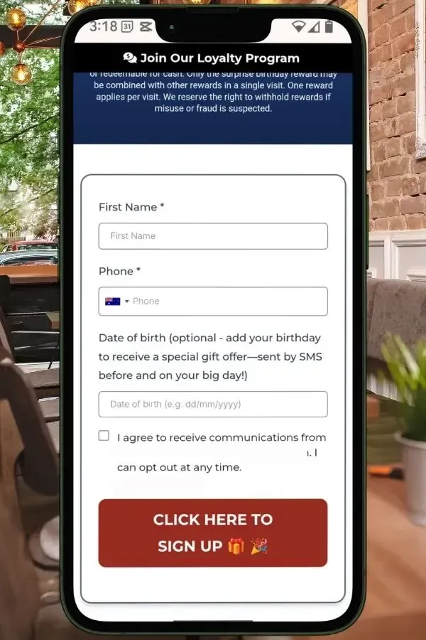 SMS Loyalty Sign Ups