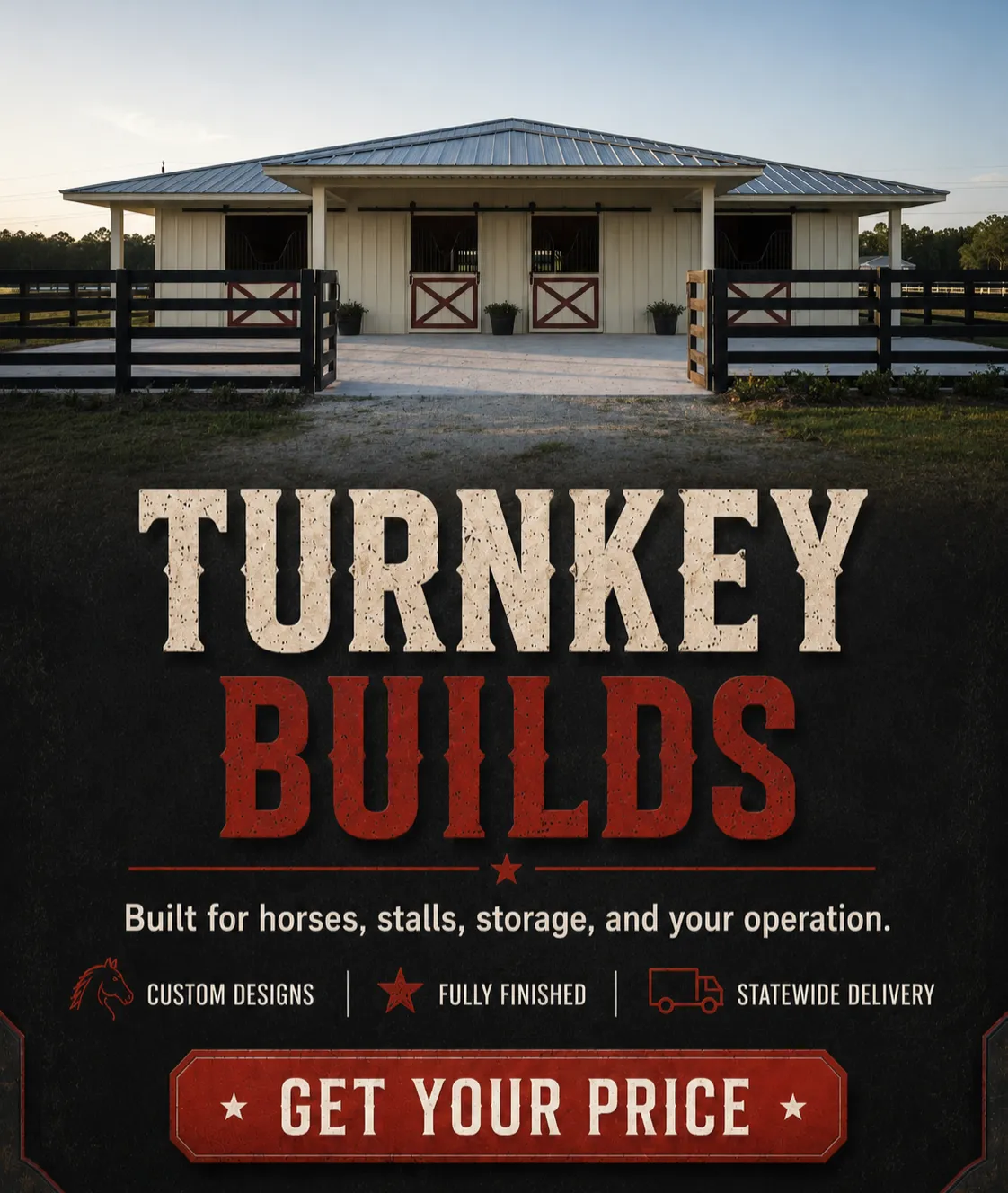 Fully customized equestrian facility build