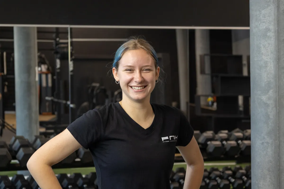 Amy Künzle, Azubi Fitnessinstruktor mit Eid. Ausweis