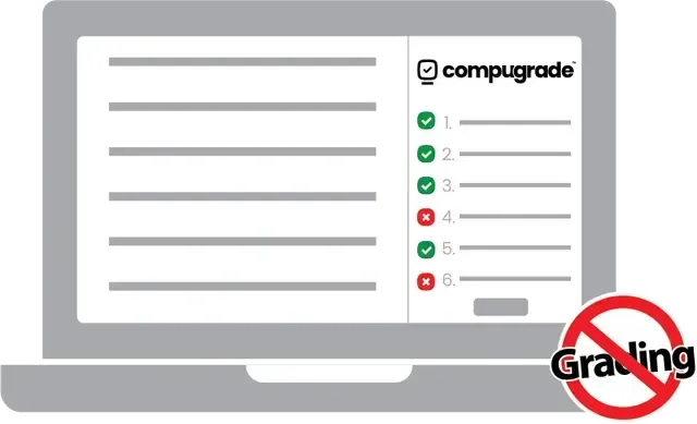 Laptop with grading interface