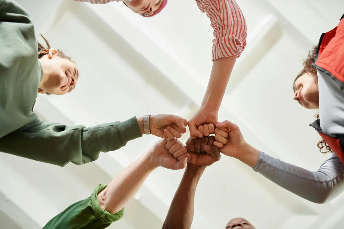 hands together
