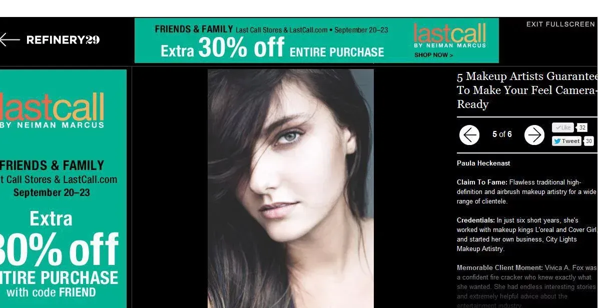 beauty brand photoshoot featuring styled hair and makeup