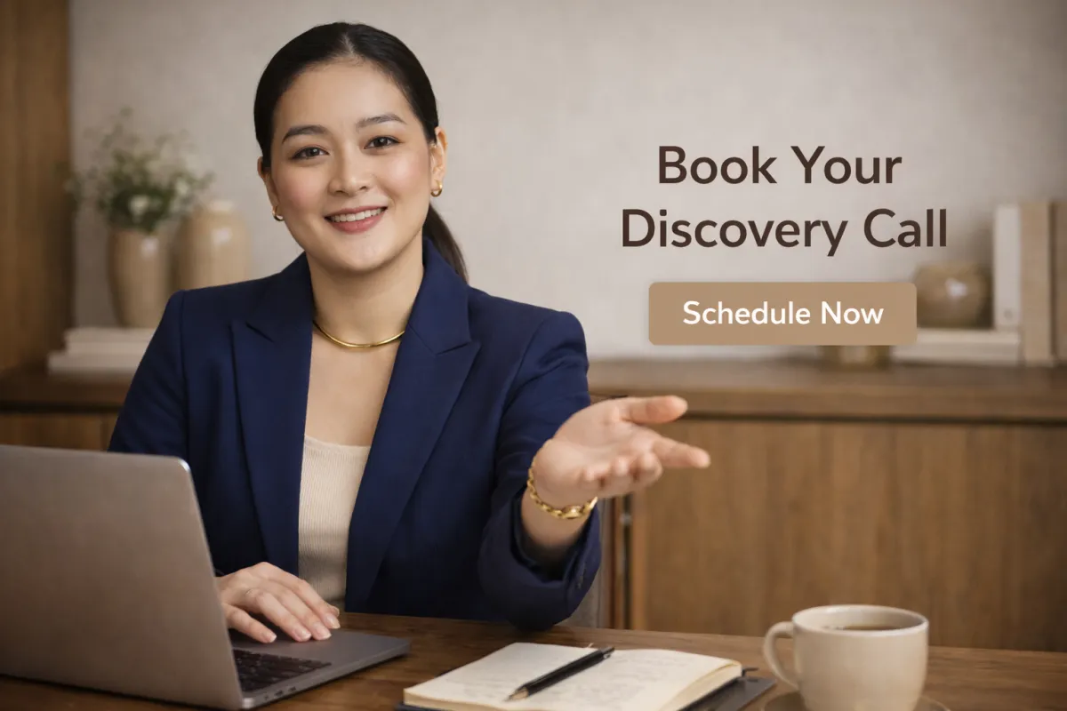 Professional executive assistant working remotely